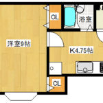 ９帖と広いお部屋です(間取)